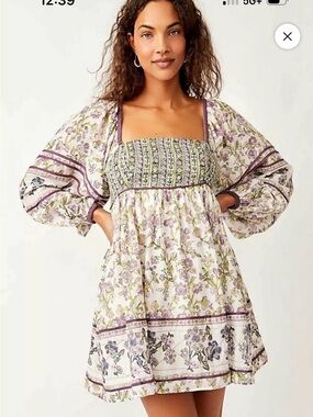 Free people endless afternoon mini dress size small